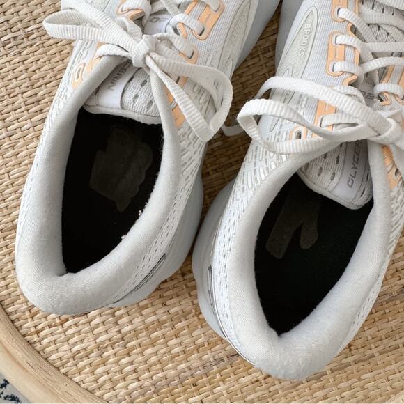 Brooks Glycerin 20 White Grey Peach Road-Running Sneakers Women’s Size 11.5 - Picture 6 of 8